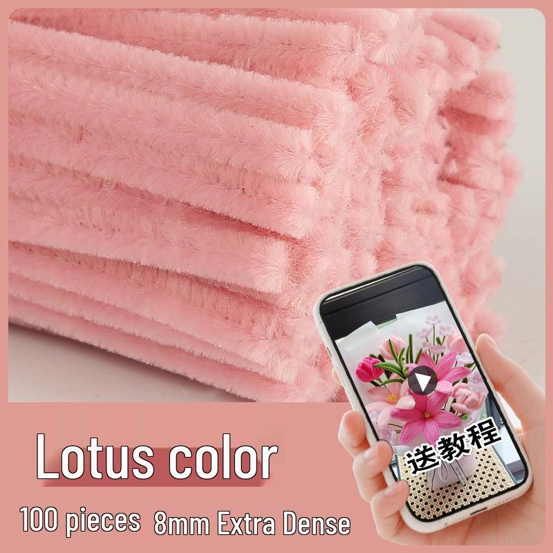 Colorful Chenille Sticks: Craft Pipe Cleaners for Kids' Velvet Flower Bouquets