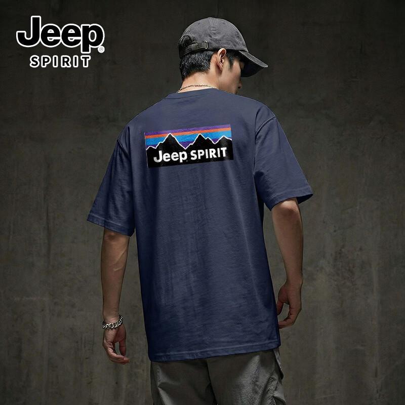 JEEP SPIRIT Men s 220G Pure Cotton Loose Fit T-Shirt 2XL
