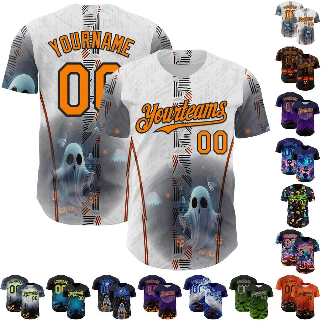 Custom Baseball for Halloween, Unisex Sports Top for Men and Women