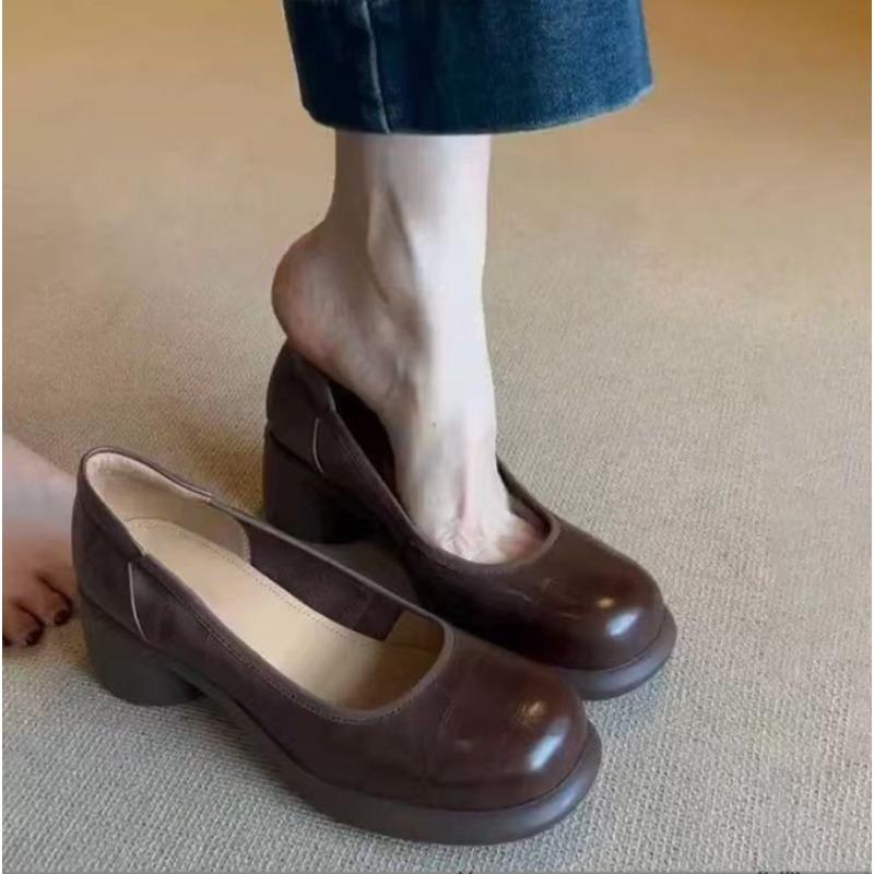 Fashion New Women Pumps Fashion Genuine Leather Office Shoes Woman Luxury Brand Design Women Caucal Shoes Elegant High Heels Female