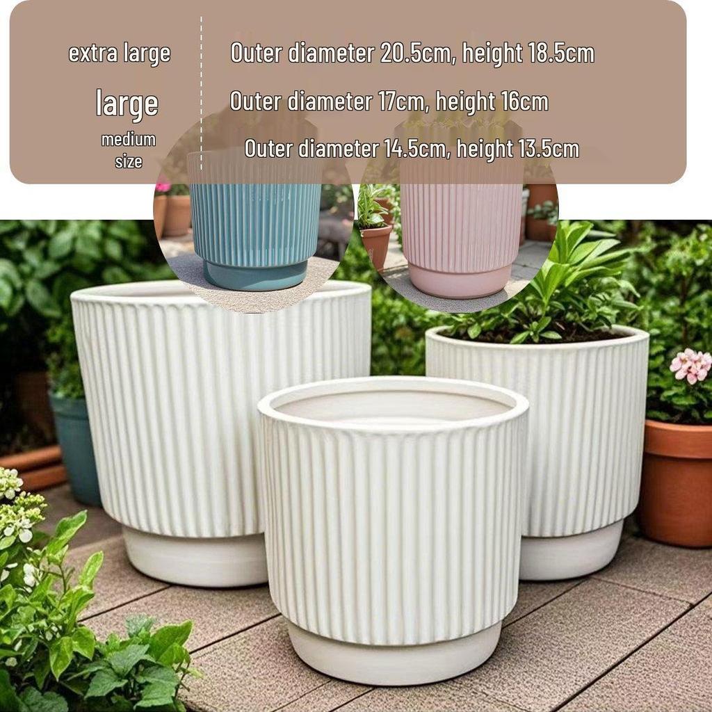 Extra Large Nordic Minimalist Ceramic Flower Pot for Home and Balcony