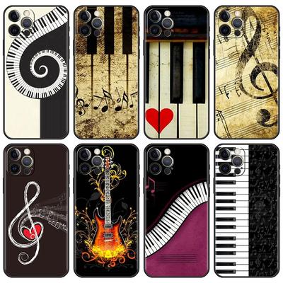 Piano Guitar Phone Case For iPhone Samsung Galaxy Redmi Xiaomi Oppo OnePlus Note S A 7 8 9 10 11 12 13 14 20 21 22 23 53 54 Pro Max Ultra TPU Soft