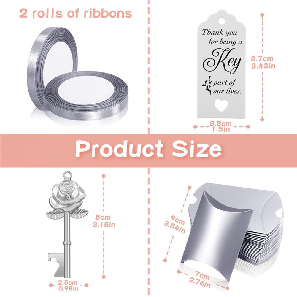 50 st Vintage Nyckel Flasköppnare Set Bröllopsgåvor Med Nyckel Flasköppnare Personliga Fest Bröllopsgåvor Set Festgåvor