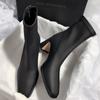 Super Temperament, New High-heeled Thin Elastic Simple Short Boots for Women