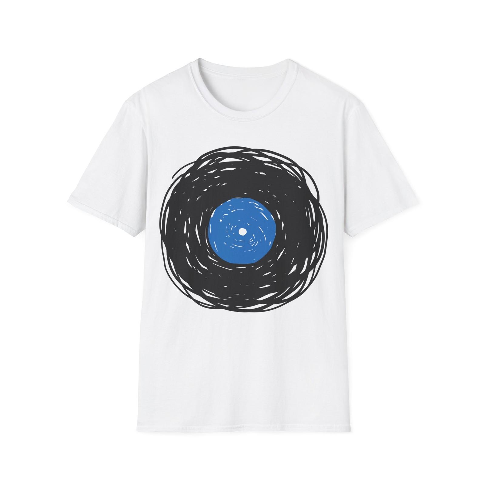 Футболка для любителя музыки с виниловой пластинкой, Ретро футболка, Винтажная футболка с музыкой, Графическая футболка L