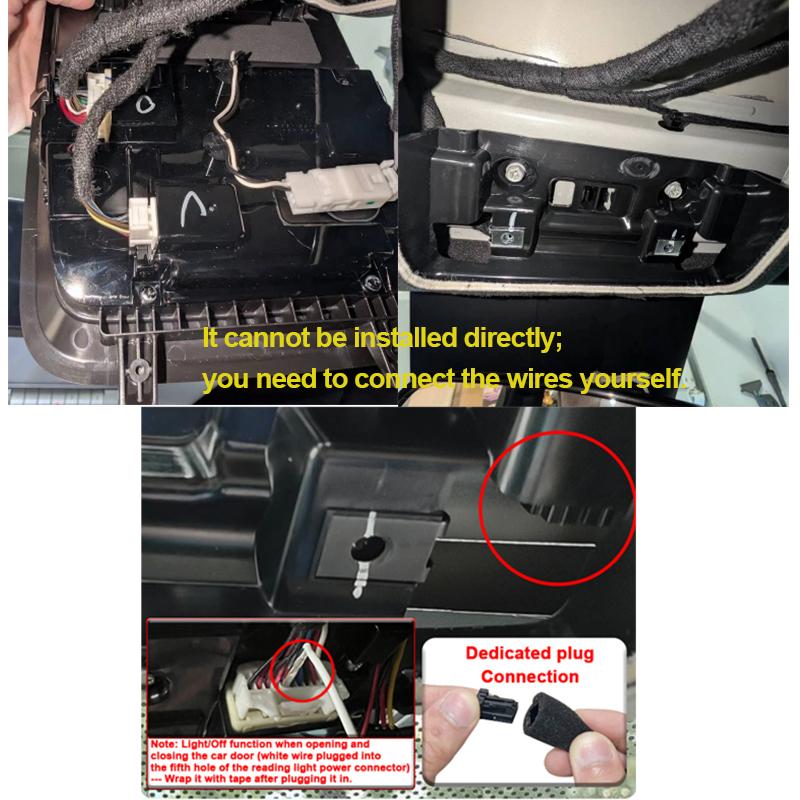 For BYD Seagull Dolphin Mini Inner Door Handle Reading Light Armrest Lighting Automatic Light Auto Accessories 2PCS