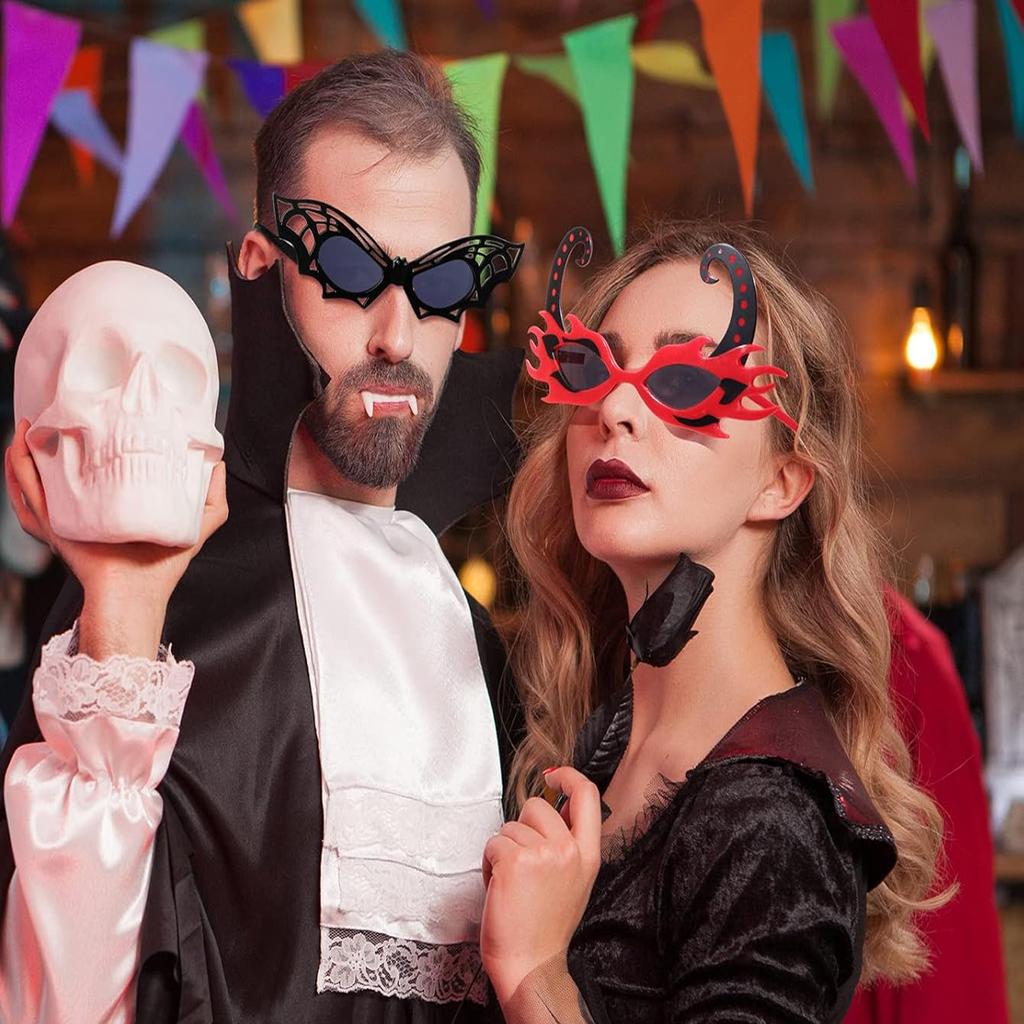 Halloween Fashion Glasses Novelty Cosplay Party Props Photo Accessories Party Favors for Christmas Unique Design Lenses Decor