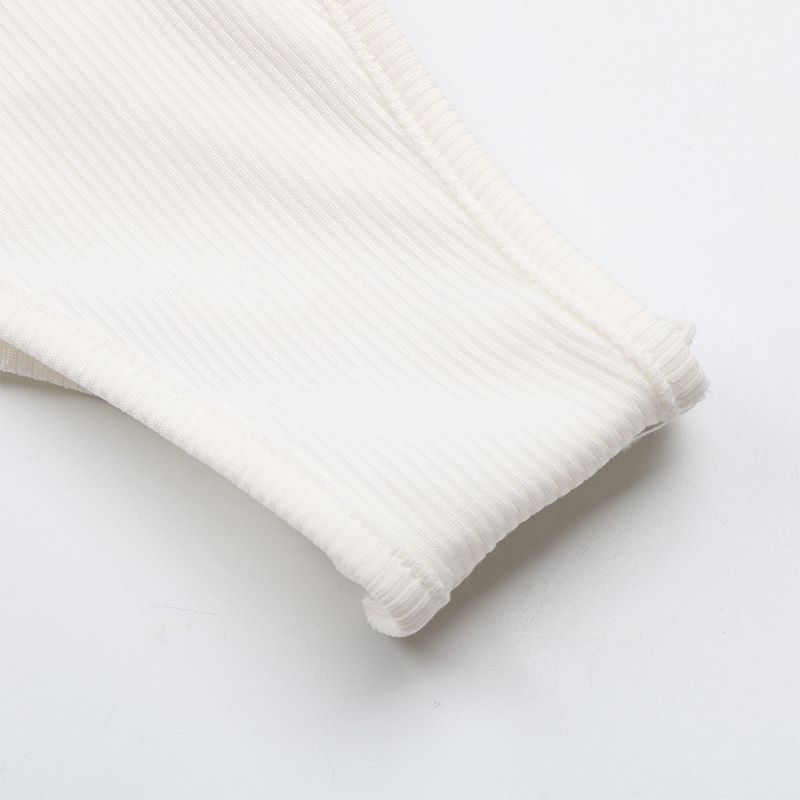 Summer Sexy Women's Bodysuits Lace Backless Strapless Tight Fitting Clothes O Neck Short Sleeve