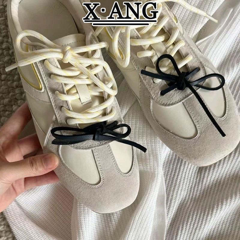 

Leather soft-soled double shoelaces women s children s autumn new versatile casual sports shoes 40