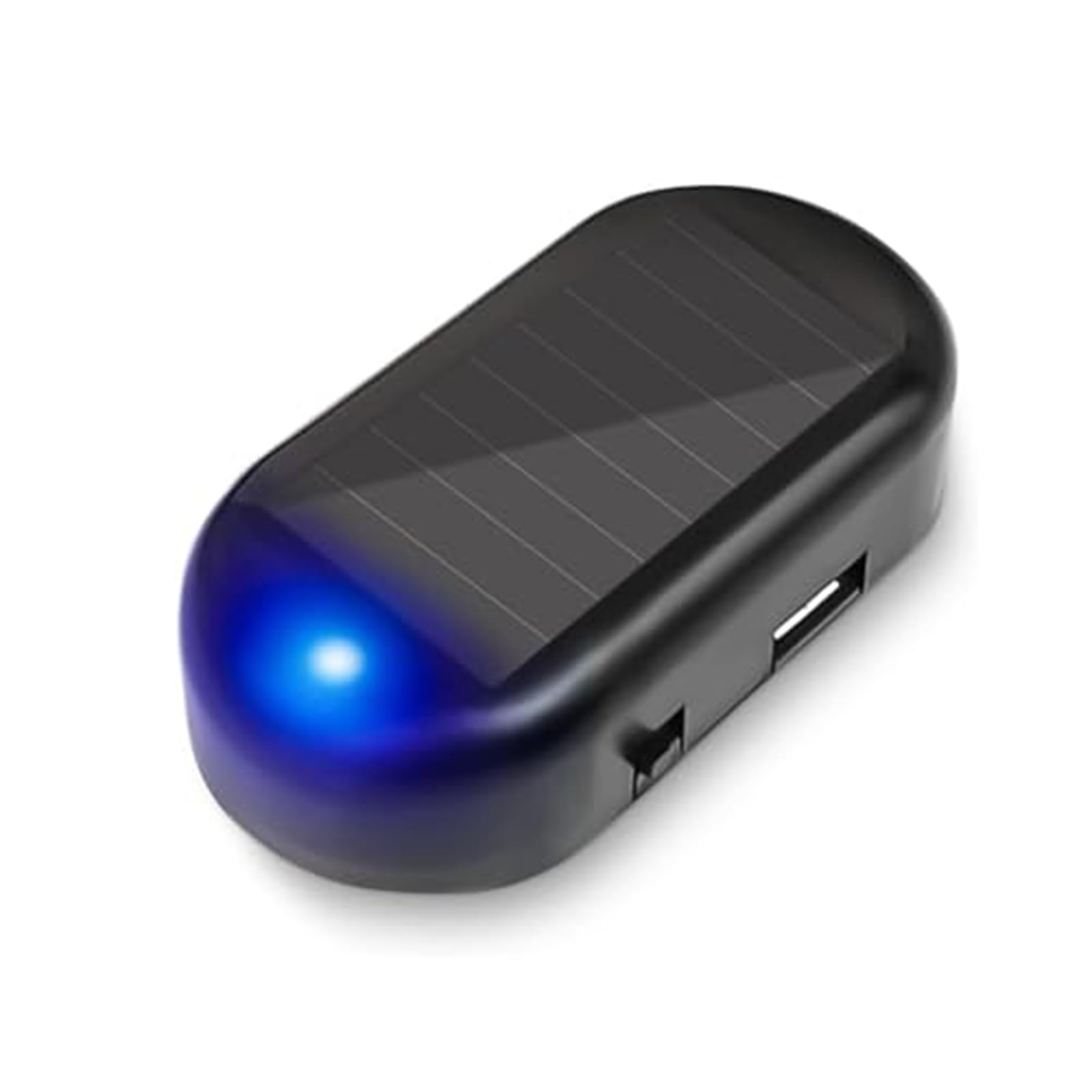 

aninako Автомобильный светодиодный фонарь на солнечной батарее, Муляж безопасности, Защита от кражи, Предупреждение, Автоматическое мигание, Автомобильная безопасность, синий