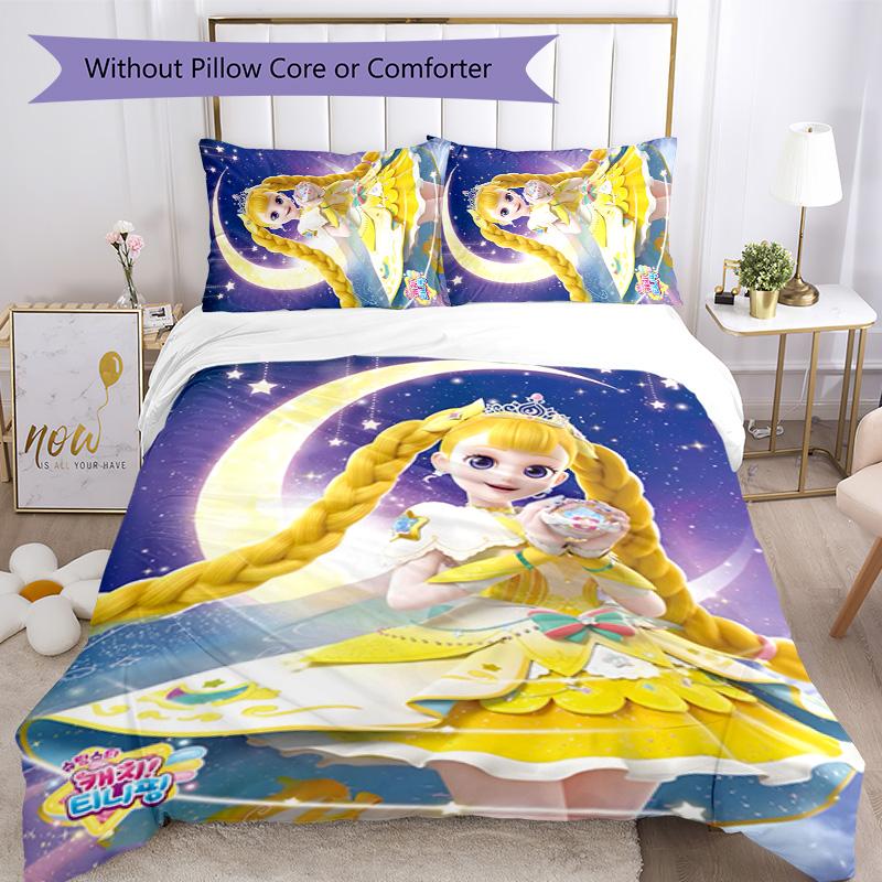 Magic Sweety 3pcs Bedding Set Duvet Cover Closure Includes 1 Duvet Cover & 2 Pillowcases for All Seasons Bedroom Home Dorm Decor