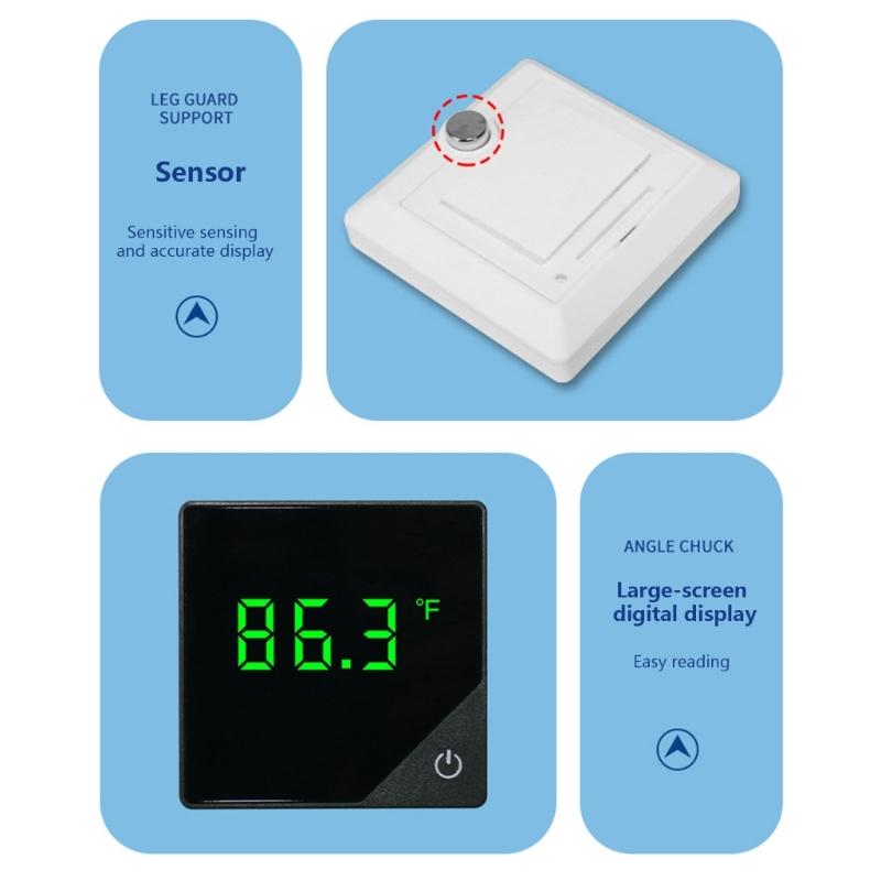 Aufkleb-Wassertemperaturmesser Digitalanzeige Alarm für Aquarien Terrarien Hydroponik zur Umweltkontrolle