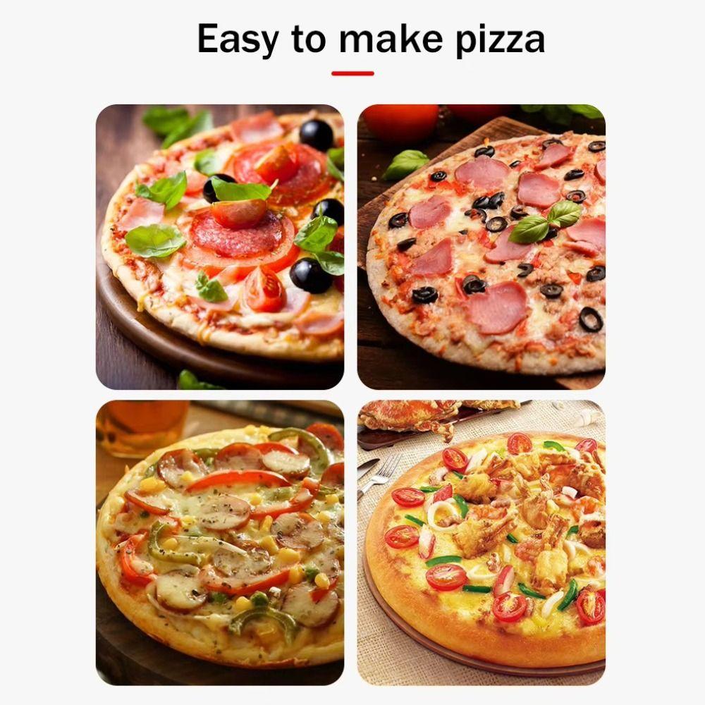 3Pcs/Set Bakeware Carbon Steel Pizza Pan Non-Stick Black Pizza Mould Professional Easy To Clean Pizza Oven Tray Oven