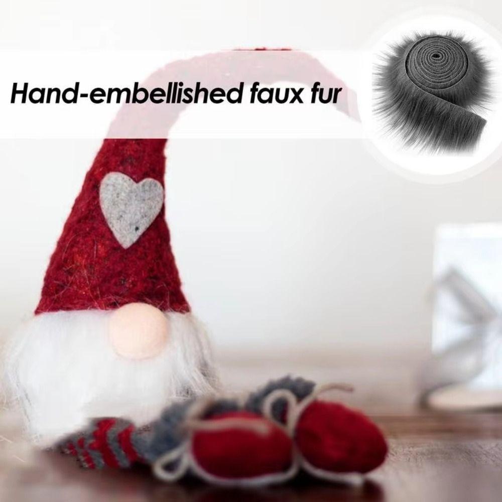 Durable 1.5M Faux Fur Ribbon DIY Solid Color Fur Stripe Sewing Fabric Winter Costume Material Home Decor
