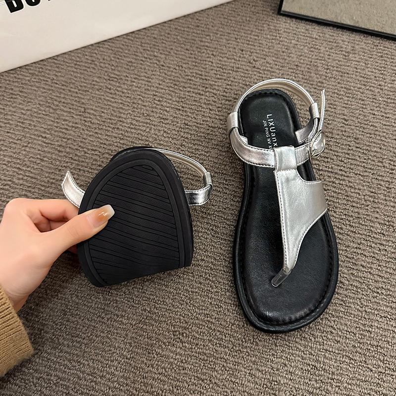 Sandali da Donna Estate 2025 Roma Moda Eleganti Clip-Toe Fascia Stretta Scarpe Outdoor Femminili Casual Gladiator Piatte Sandalias da Donna