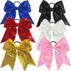 Set of 6 BetterJonny Sequined Hair Ties and Perfect for Entrance and Elegant Ribbons, Ceremonies, Graduations, Recitals, Cheerleading, Sparkly, Cute,