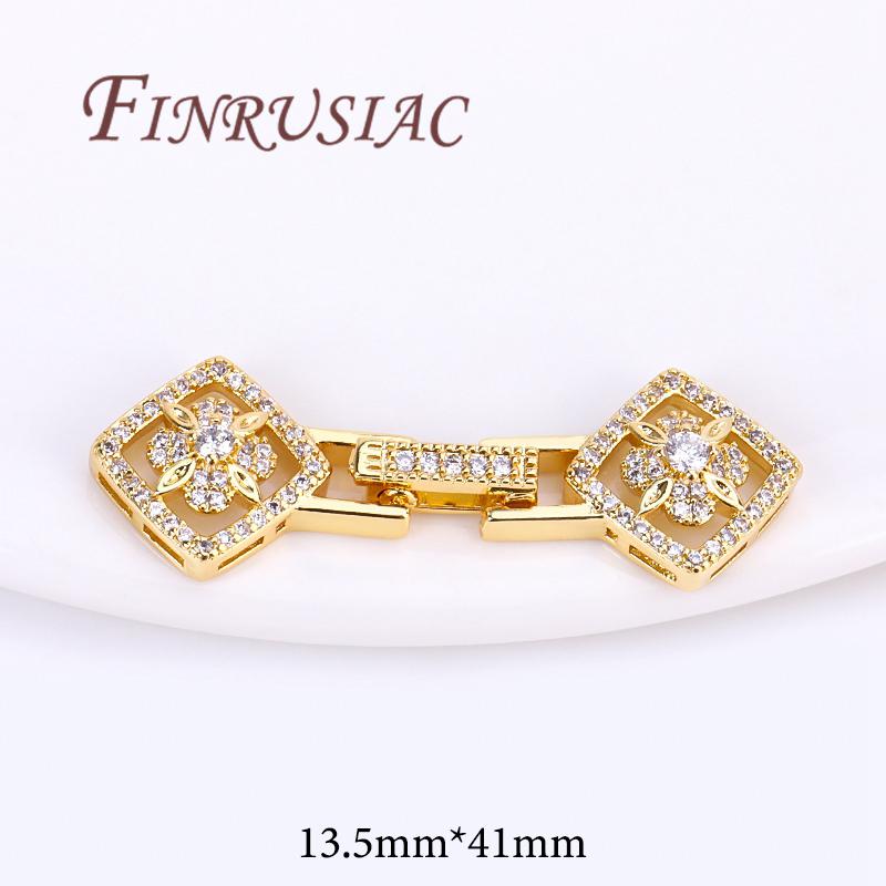 18K Gold Plated Clasp For Jewelry,Connectors For Bracelets,Fasteners Clasps,DIY Jewelry Accessories,Necklace Findings