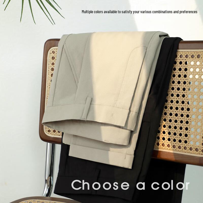 

SNOWFLYING Men s 2025 Ice Silk Stretch Straight-leg Casual Pants X40912557F L