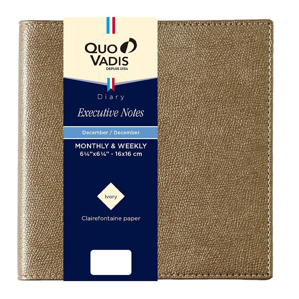 

QUOVADIS 2026 Executive Notebook/Club Weekly Vertical Diary December 2025 Start Square 16x16cm Copper qv90602co медный