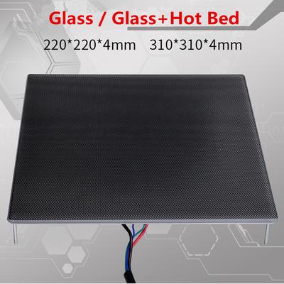 3D Printer Heat Bed Platform Sticker Sheet Tempered Glass Plate for Ender 3 3D Printer 220 x 220mm 3D Printing Build Surface