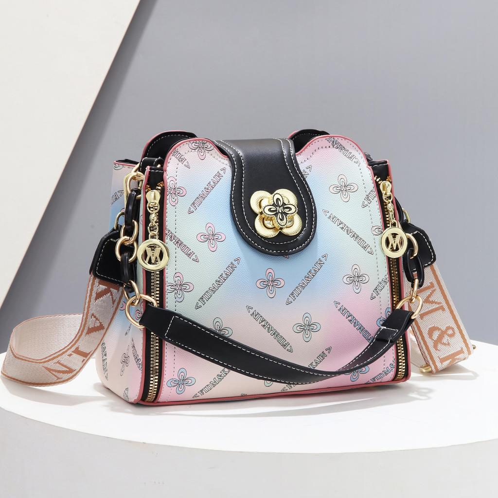 Bag women's bag 2025 new trendy fashion handbag summer versatile shoulder messenger bag bucket bag women