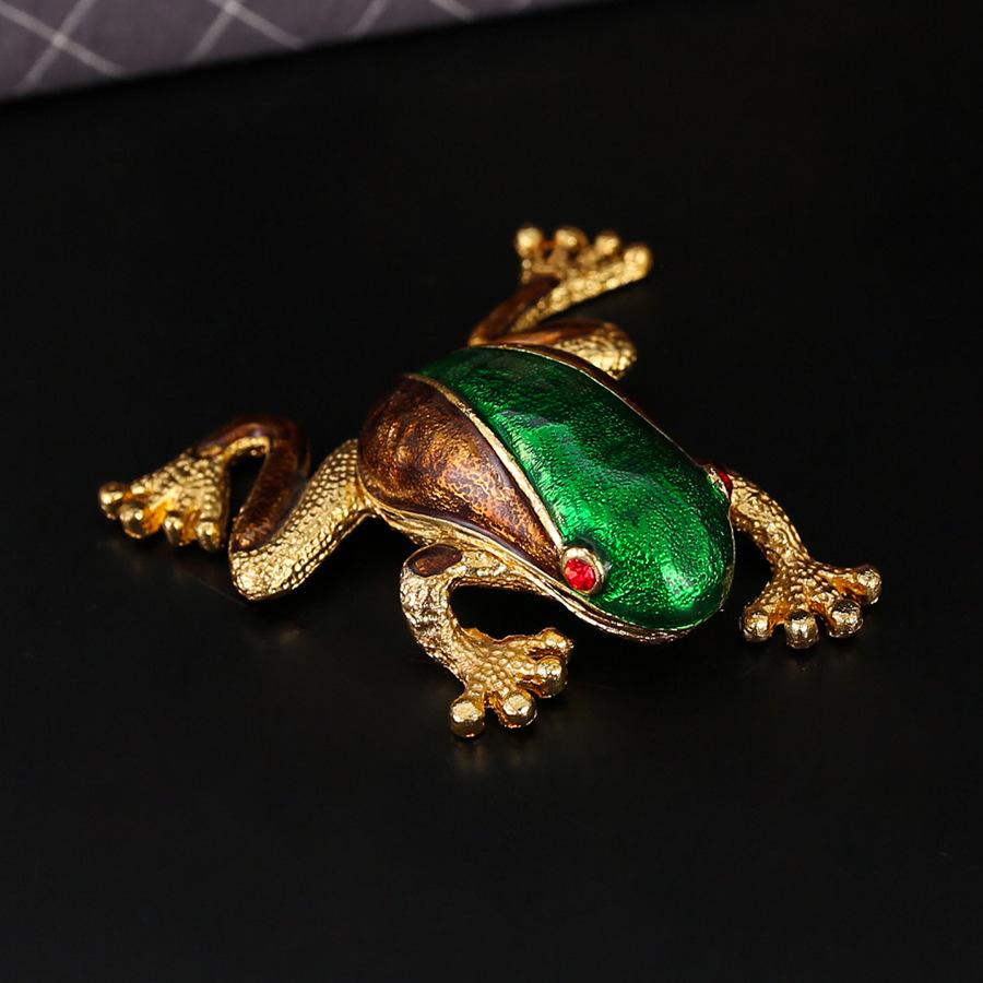 Light Luxury Retro Frog Jewelry Box Earrings Necklace Jewelry Storage Box Magnetic Flip Dust-proof Jewelry Box Crafts