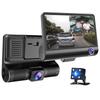 Good Night Vision 3 In 1 Car Dash Cam with Front Rear and Inside Camera DVR