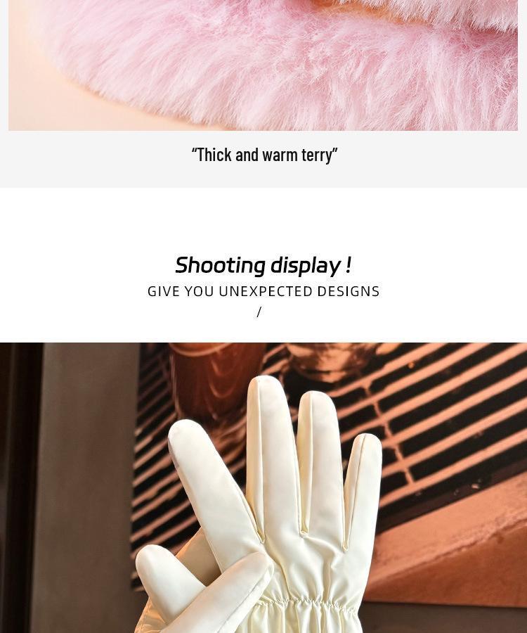 Women's Warm Winter Gloves 2025 - Thickened, Velvet-Lined, Windproof, Waterproof, Touchscreen-Compatible.