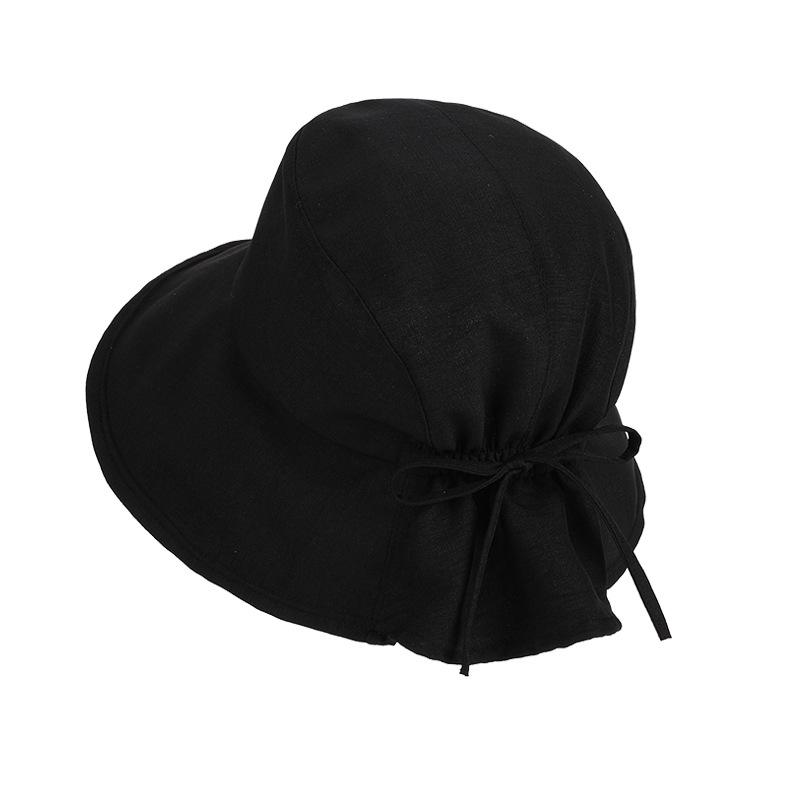UV Blocking Wide-brimmed Sun Hat for Women Lightweight Foldable with Bow for Boating Adventures