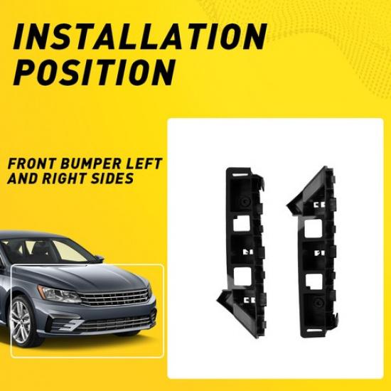 Bumper Support Bracket Left&Right Front LH Side RH For 12-15 Volkswagen Passat