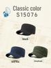 Cappello Piatto da Uomo Taglia Forte in Cotone - Berretto Militare Stile Coreano per Anziani, Versatile Protezione Solare da Esterno.