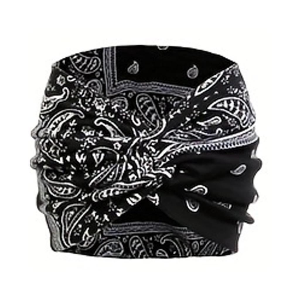 Bohemian Cashew Print Wide Headband for Women: Sport, Running, Face Washing, Makeup, Hair Tie