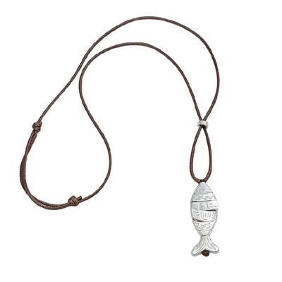 Collana Ciondolo Pesce Creativo per Accessorio di Moda Quotidiano Catena per Maglione Gioielli Delicati per l'Uso Quotidiano