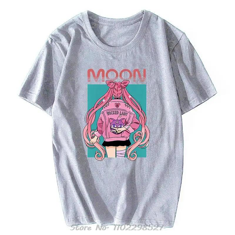 Streetwear Sailor Moon Anime Grafik T-Shirts Herrenbekleidung Y2k Locker Lässig Damen Kurzarm T-Shirt Tops Sommer 2026 Unisex
