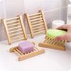 Wood Bamboo Drain Tray Holder Bathroom Supplies Storage Box Soap Dish Sponge Plate Soap Holder