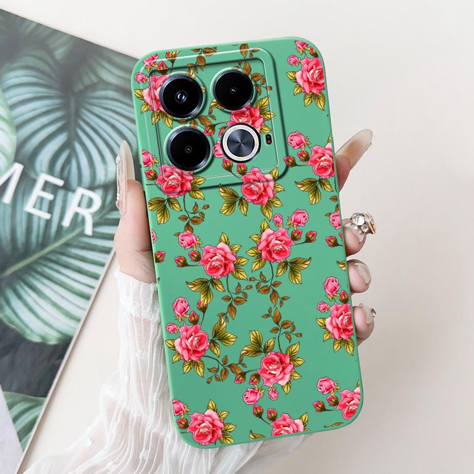 For Infinix Note 40 Case X6853 Pretty Girls Sunflowers Cover Soft Silicone Phone Case For Infinix Note 40 Pro Plus Note40 Fundas