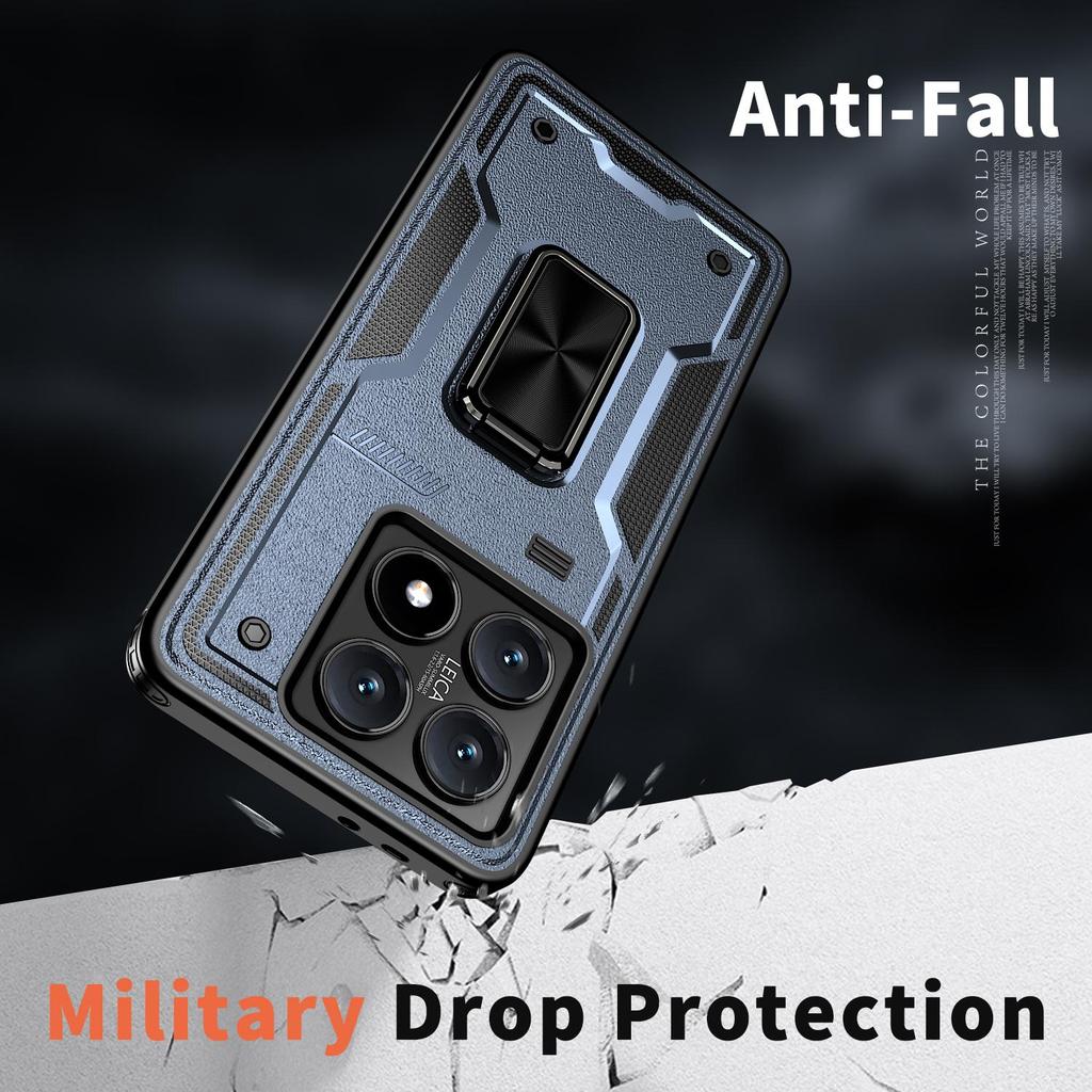 For Xiaomi 14T Pro Case/Mi 14T 5G Shockproof Magsafe Phone Case Car Magnetic Bracket Protective Cover TPU+PC