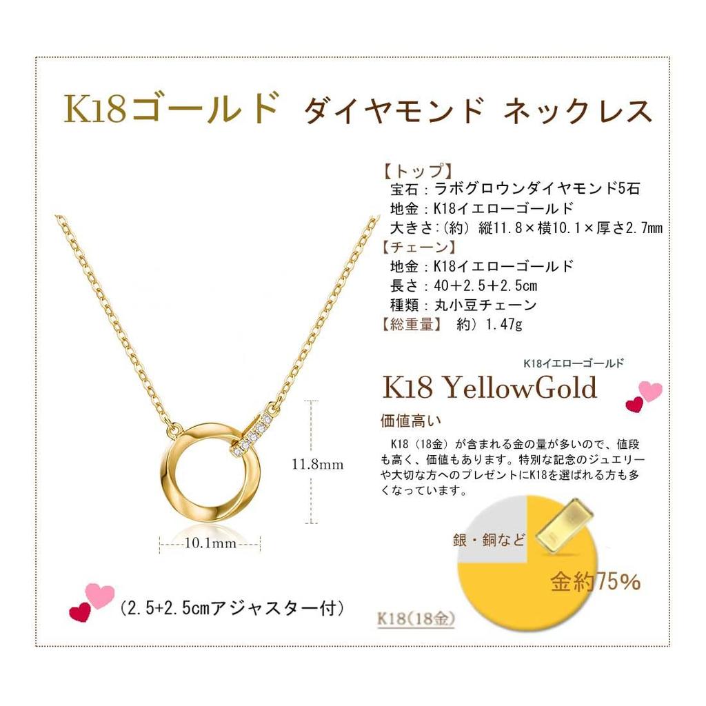 FANCIME Diamond Necklace for 18K Yellow Gold with 18K Gold Perfect for and Gift Wrapping Included Women, Lab-Grown Diamonds, Circle, Round, Pendant,