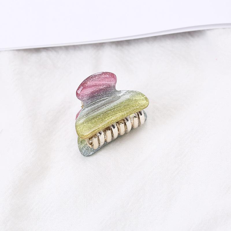 

Блестящие акриловые маленькие крабики для волос для женщин и девочек, 2,5 см, радужные, милые мини-заколки, шпильки, аксессуары для волос, новинка