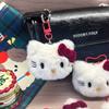 Sanrio Hello Kitty Plush Keychain Kawaii Backpack Pendant Soft Stuffed Doll Anime Cartoon Accessories Key Ring For Girls Gifts