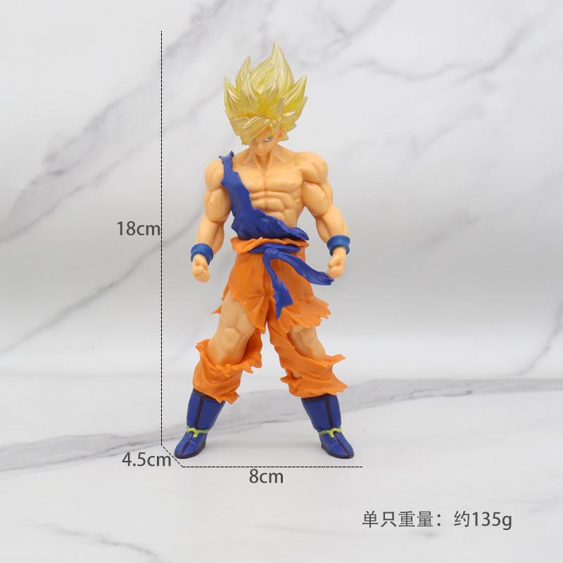 In Stock Anime Dragon Ball Z Super Saiyan  Model Son Goku Scene PVC Action Figure 18cm Statue Collectible Action Model Toy Gifts