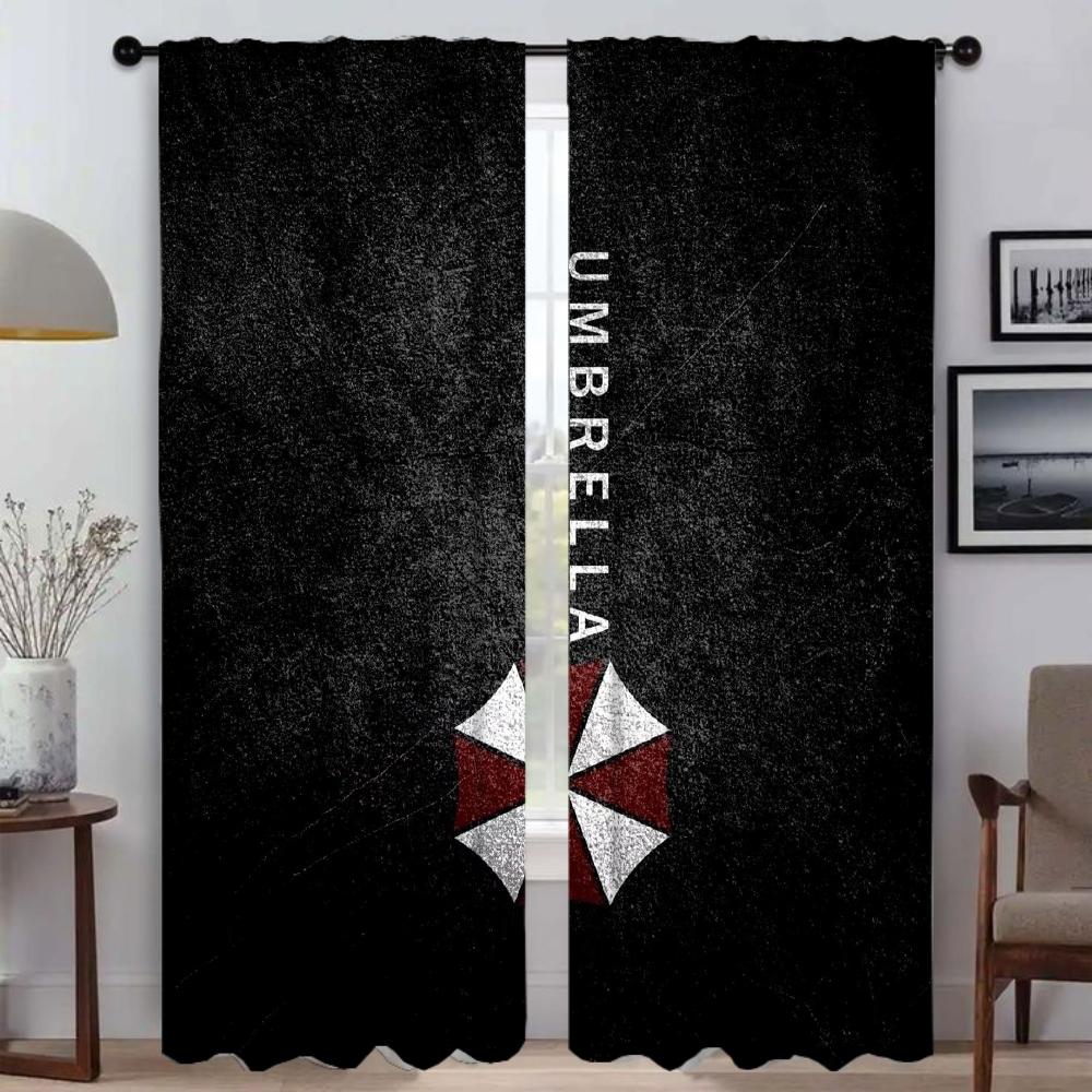 

Шторы для спальни Зонты Светонепроницаемая штора для комнаты 2 панели Перегородка Хэллоуин Украшение Жалюзи Домашний интерьер Шторы W50xH70cmx2pcs-CL