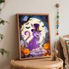Disney Oil Paint by Numbers Painting Kit Purple Cat Pumpkin Forest Hand Painted Home Decor Gift