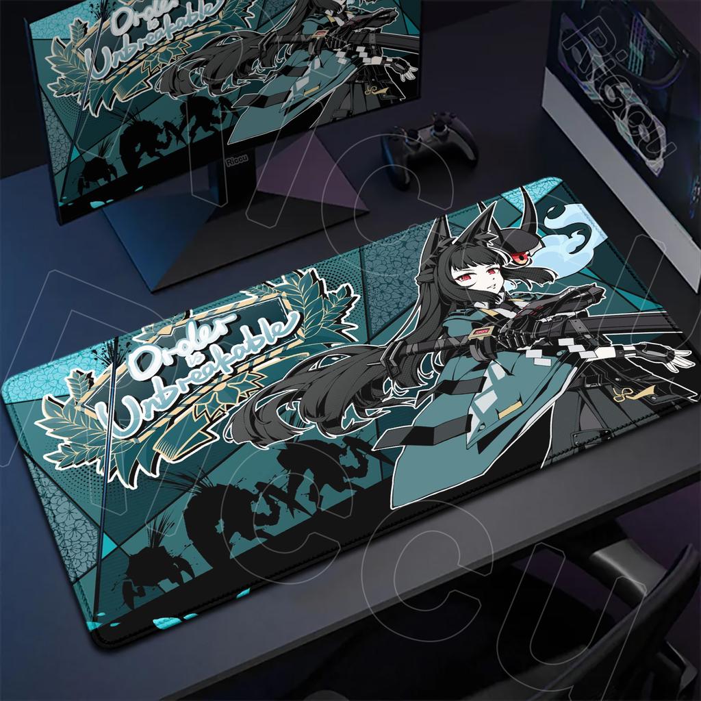 Large Laptop Gaming Zenless Zone Zero Mouse Pad xmm Stitch Edge Thicken Playmat Kawaii Ellen Joe Speed Keyboard Table Mats