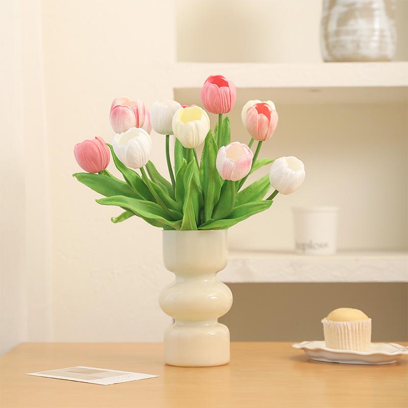 5/10Pcs Tulip Artificial Flowers Bouquet 33cm Fake Flowers for Home Room Decor Garden Wedding Decoration Vase Flower Arrangement