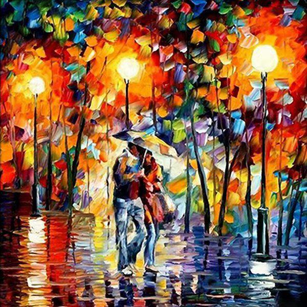 DIY 5D Round Diamond Painting Oil Painting Street Embroidery Cross Craft Stitch Home Decor