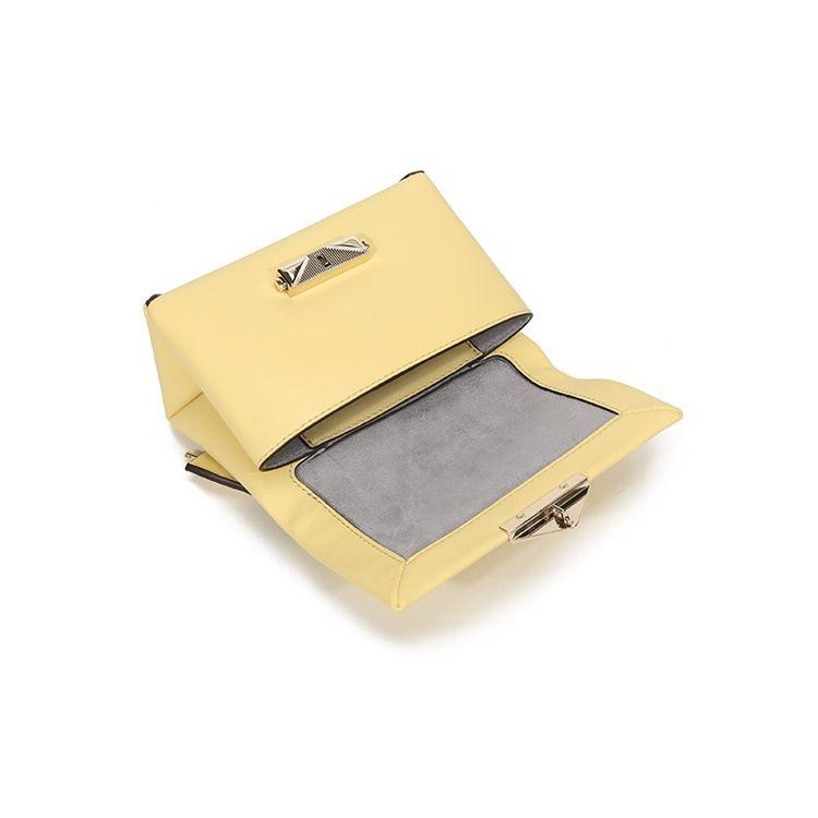 Michael Kors Mk Cece Gold Buckle Flap Chain Commuter Leather Shoulder Crossbody Bag Mini Women Bags Yellow 32S9L0EC0L-BUTTERCUP