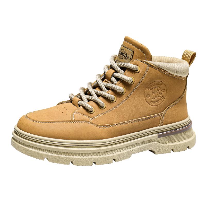 

Мужские высокие ботинки, обувь из высококачественной кожи, модная повседневная обувь для улицы, мужские ботинки больших размеров 45