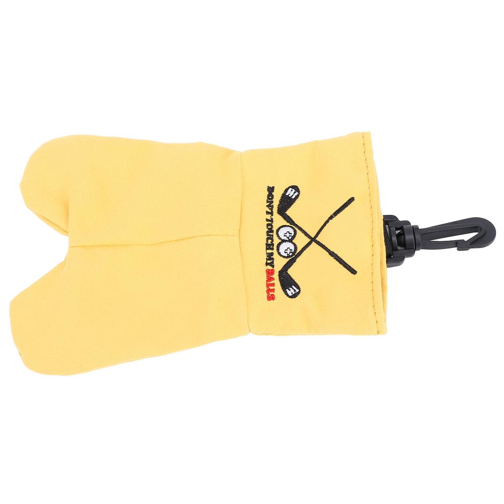 Funny Ball Pouch Double Sided Velvet Reusable Hanging Hook Holds 2 Balls Funny Print Ball Accessorie