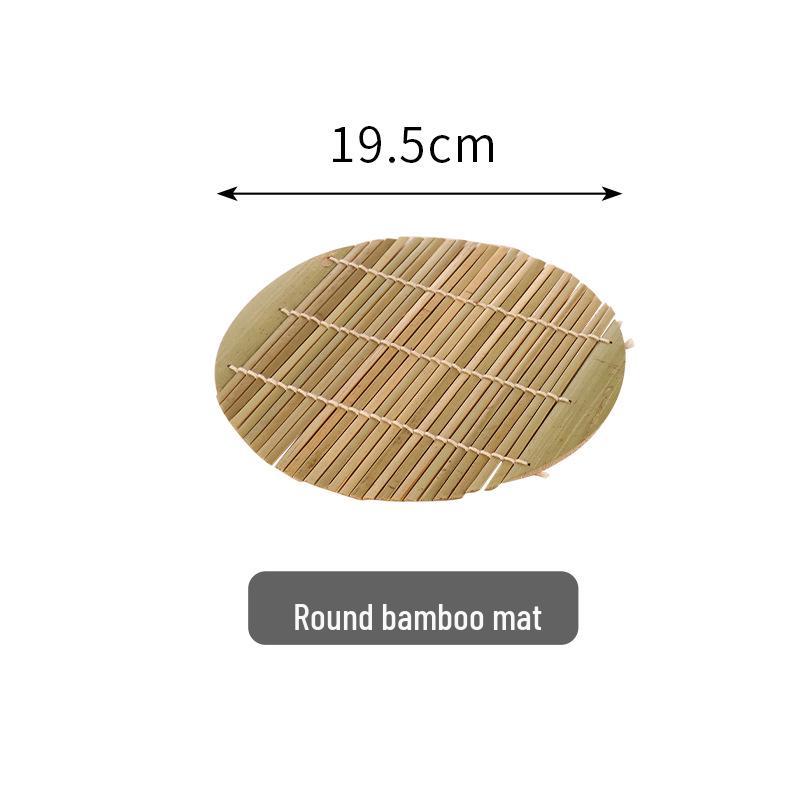Set de Farfurii pentru Tăiței Reci Japonezi și Sushi cu Covoraș de Bambus